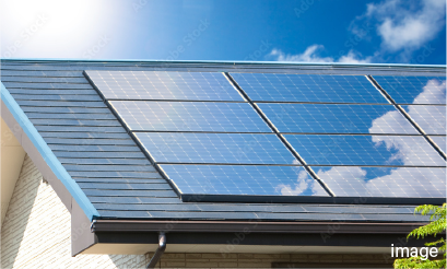 太陽光パネルを搭載した住宅のイメージ