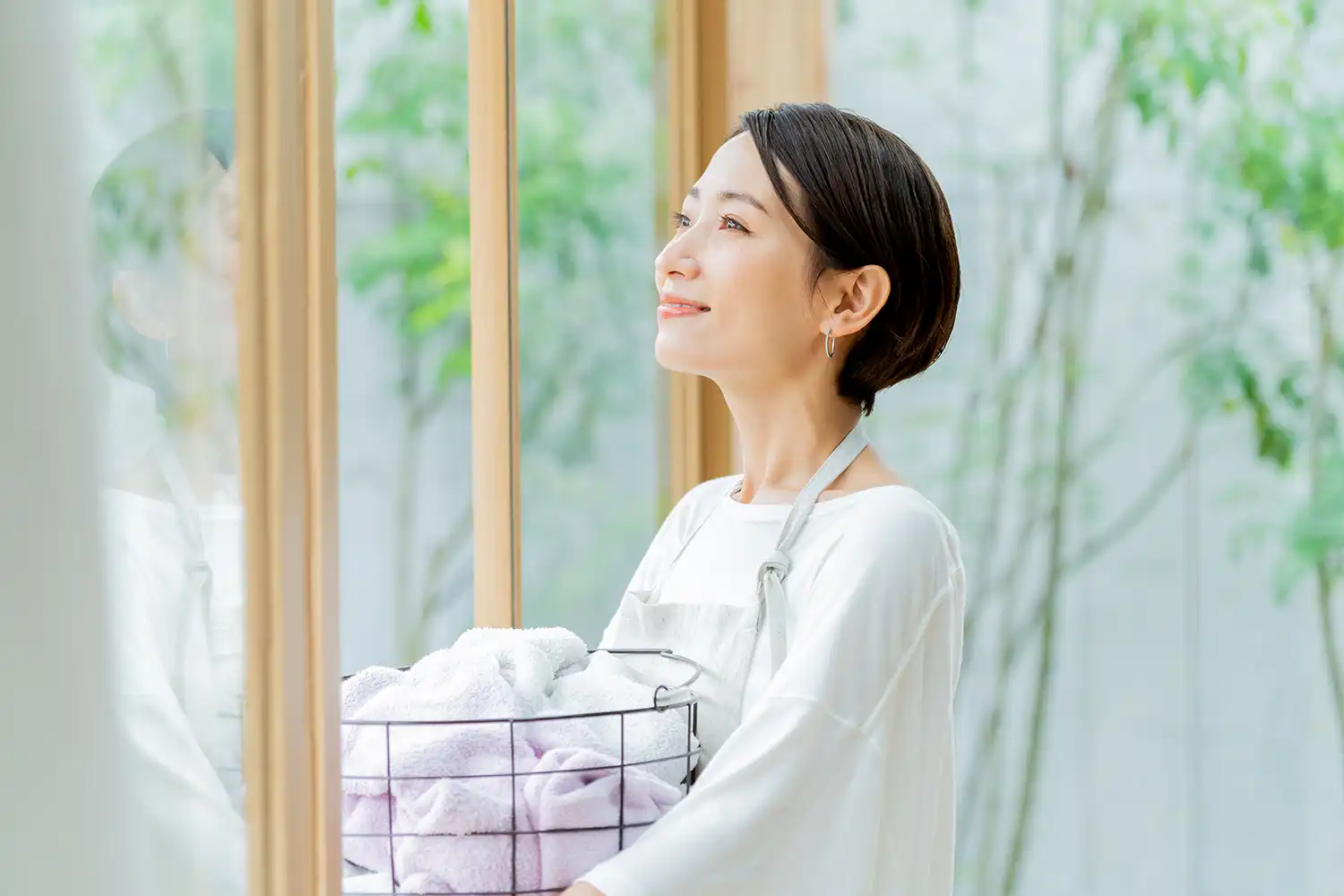 ご夫婦向け平屋プランの水回り集中動線