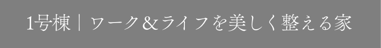 1号棟｜ワーク＆ライフを美しく整える家
